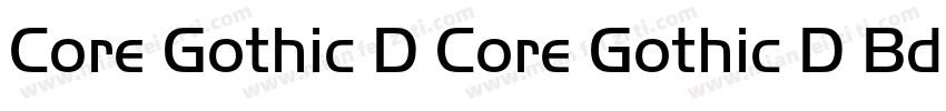 Core Gothic D Core Gothic D Bd字体转换